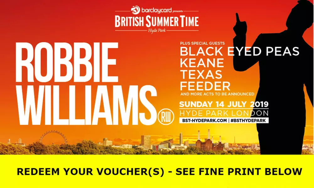 Barclaycard presents British Summer Time - Robbie Williams, 14 July at Hyde Park - Primary Image