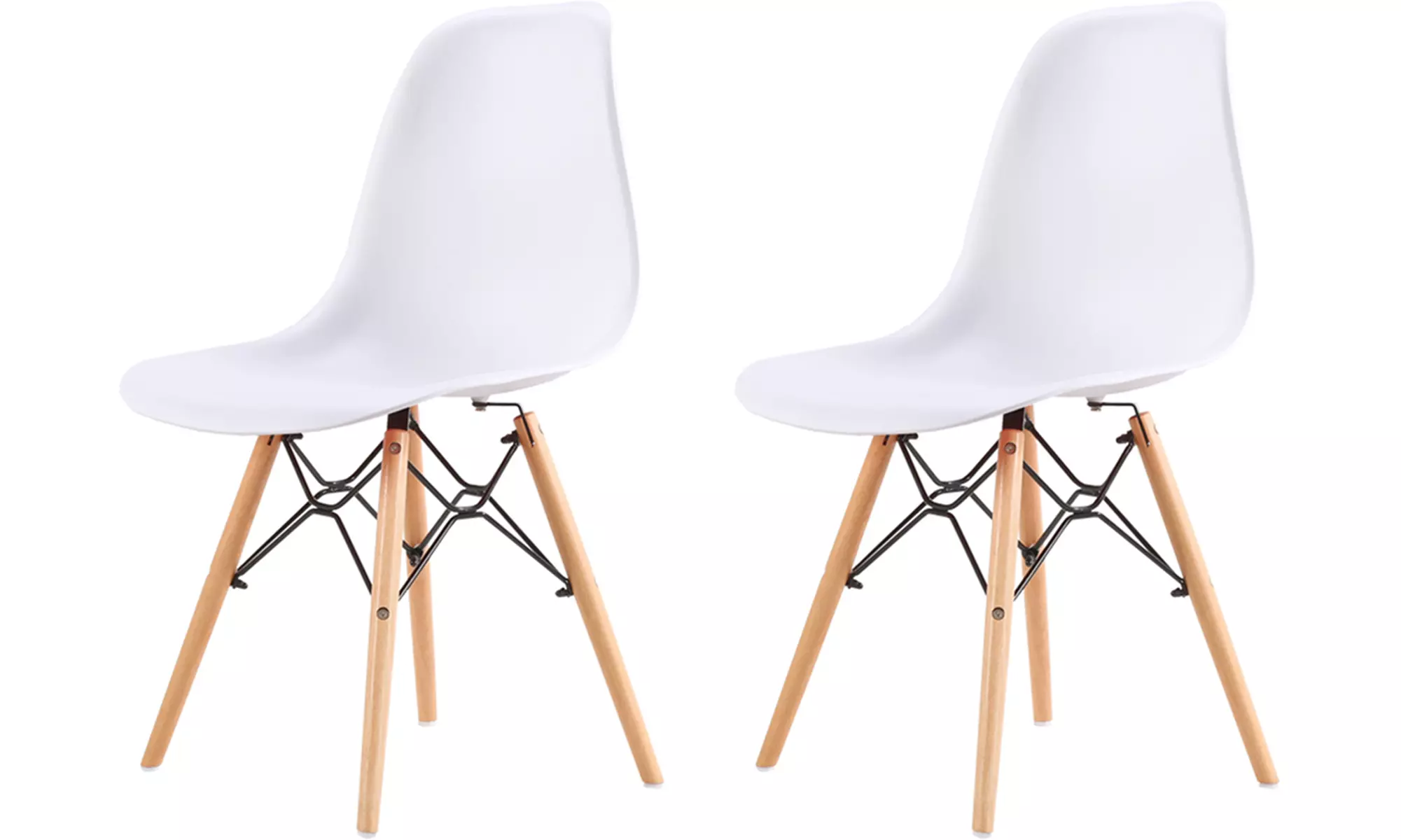 Silla de estilo escandinavo Christie con asiento redondo, de Sampur