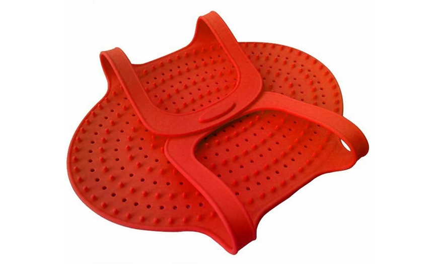 Image 4: Reusable Non-Stick Silicone Chicken Turkey Meat Lifter