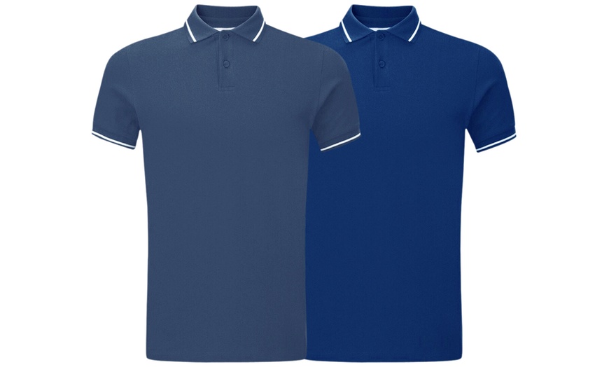 Image 11: Two Men's Collared Polo T-Shirts