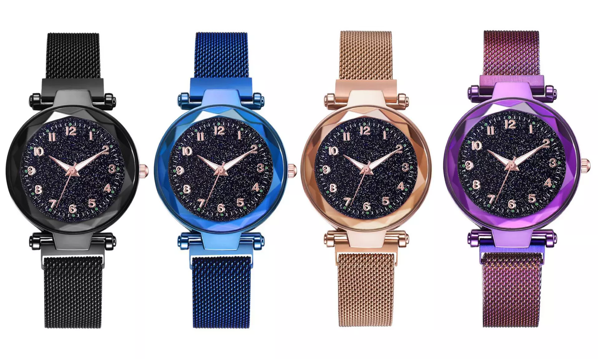 Montre femme en acier inoxydable et bracelet en maille - Primary Image