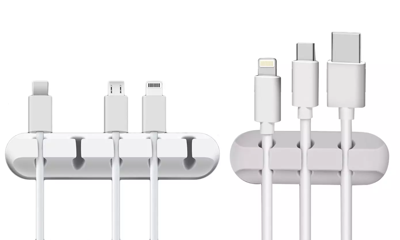 Three- or Five-Slot Desk Tidy Desktop Cable Organiser