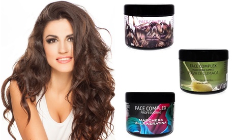 1 o 3 maschere per capelli Face Complex keratina, bava di lumaca e anticrespo