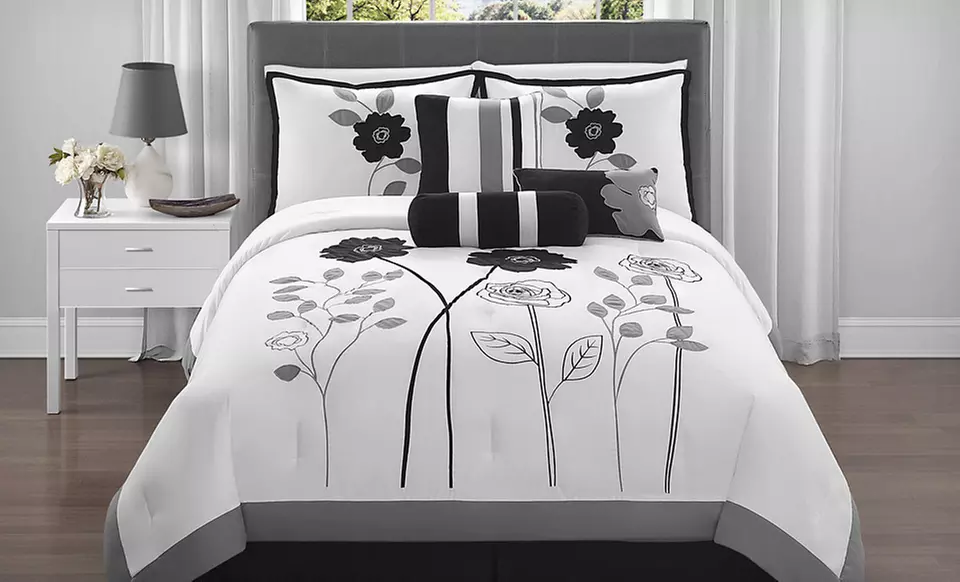 Adrienne Seven-Piece Comforter Sets in Queen or King (Up to 70% Off). Two Styles Available. Free Shipping and Returns. - Primary Image