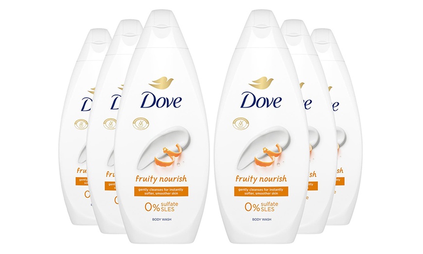 Image 6: Six-Packs of Dove Velvet Glow, Hydrate and Fruity Nourish Body Washes 