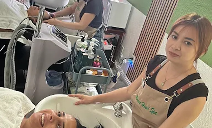 Image 16: 90 Min Deluxe Head Spa w/Massage + Organic Mini-Facial for 1 or 2
