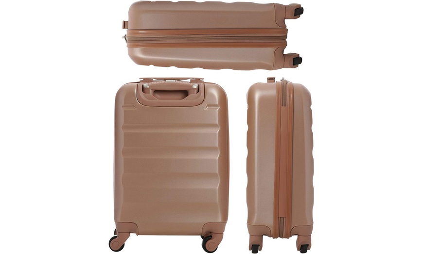 Image 14: Aerolite 4 Wheel Hard Shell Cabin Luggage Suitcase