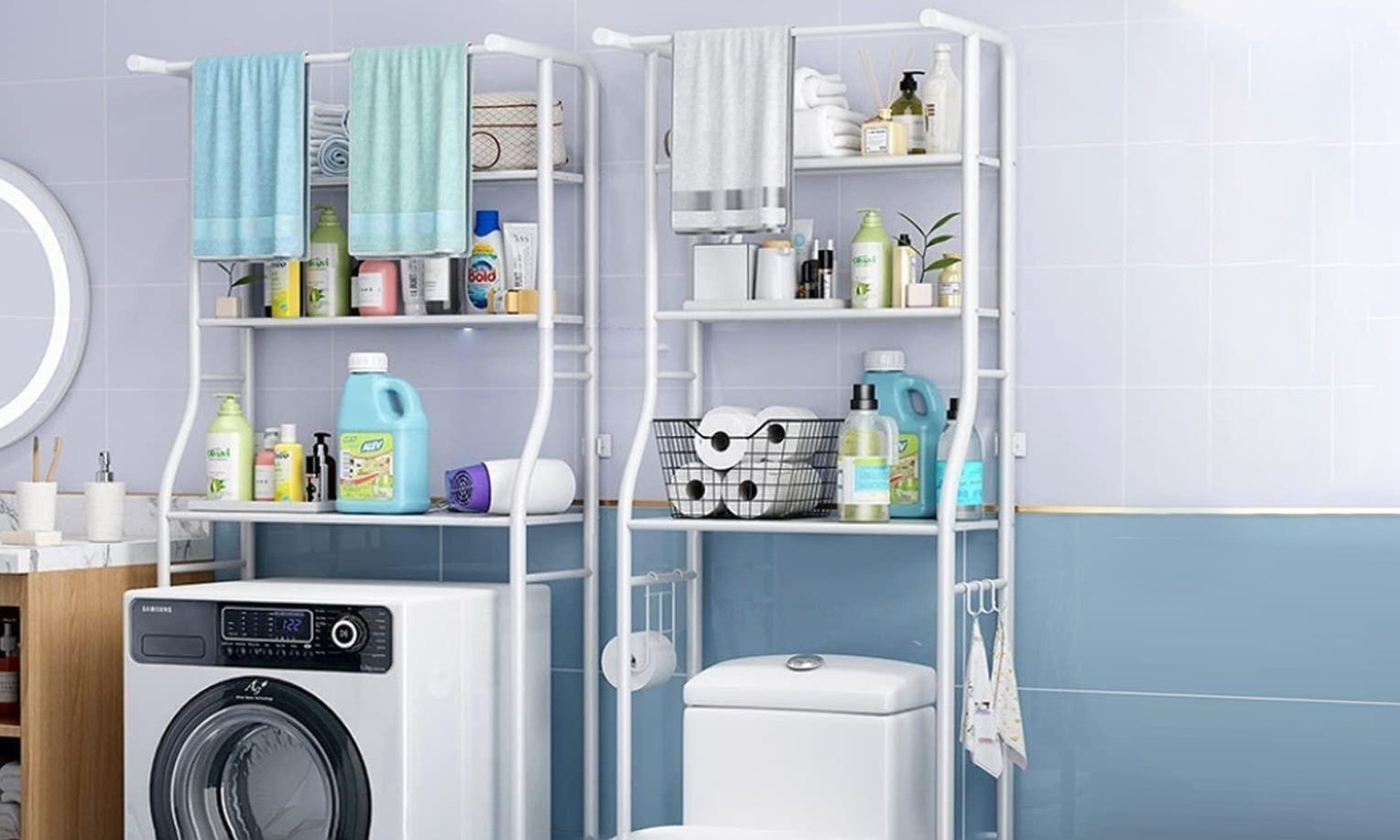 Scaffale multifunzione per lavatrice