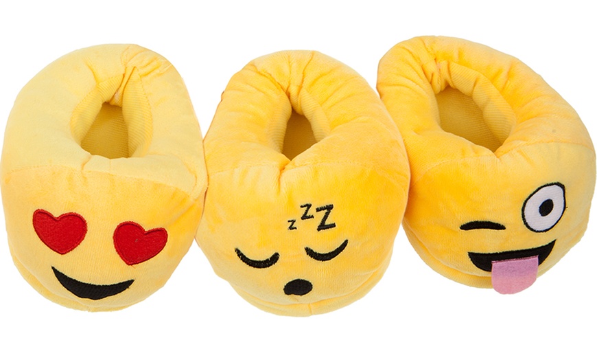 Image 1: Children's Emoji Slippers