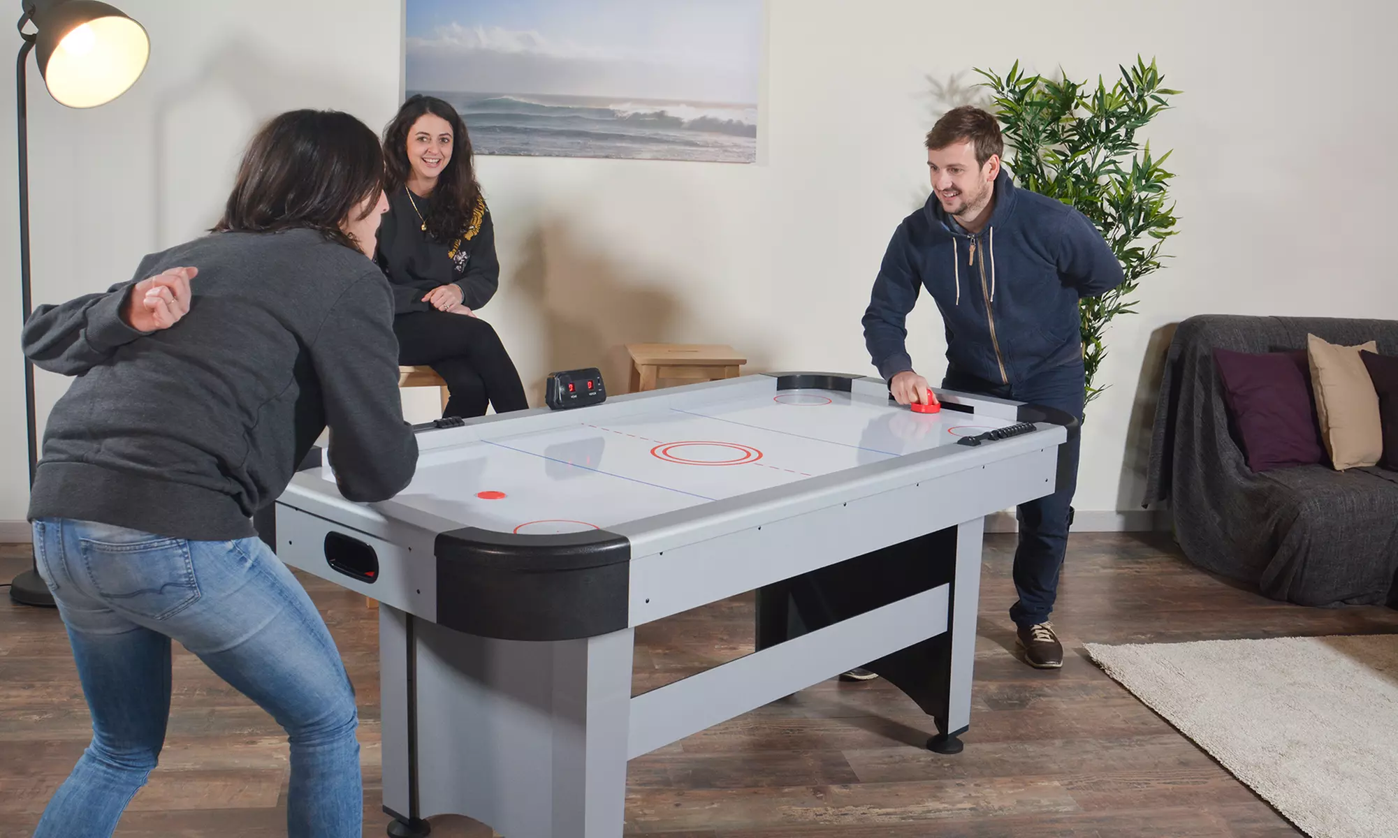 Table air hockey "Deluxe" JT2D de 183 cm avec palets et strikers, livraison offerte - Primary Image