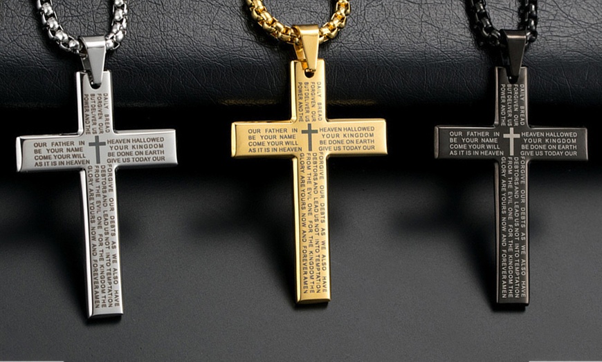 Image 1: Cross Pendant Necklace