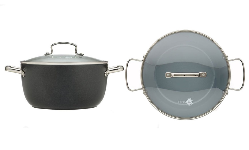 Image 2: Non-Stick Casserole Green Pan