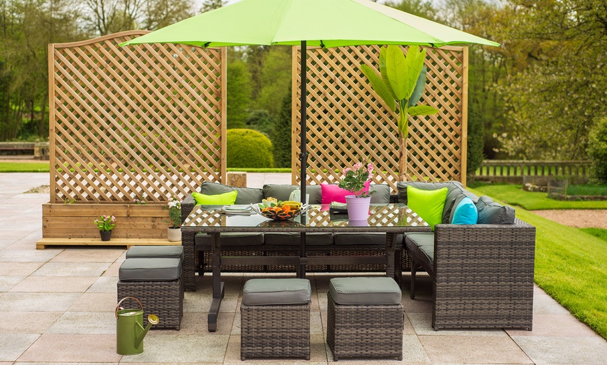 Image 2: Yakoe Corner Rattan Cube Set