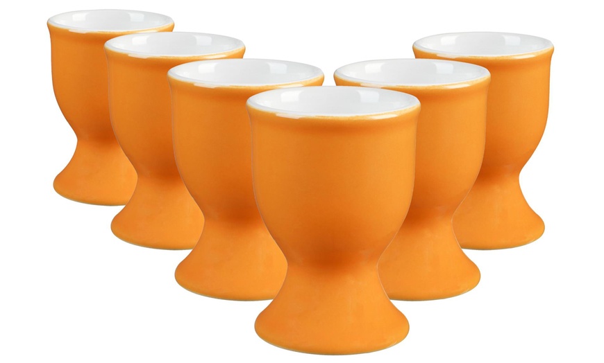 Image 6: Pack of Six Argon Tableware Glazed Egg Cups
