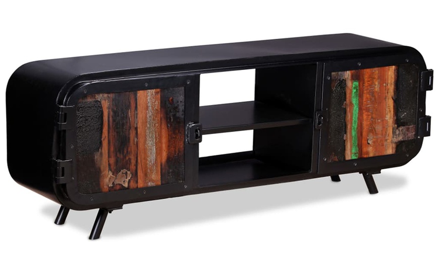 Image 3: Reclaimed Wood TV Cabinet