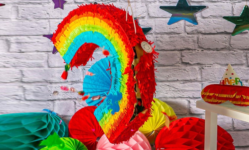 Image 17: Colourful Pinata with Pull String