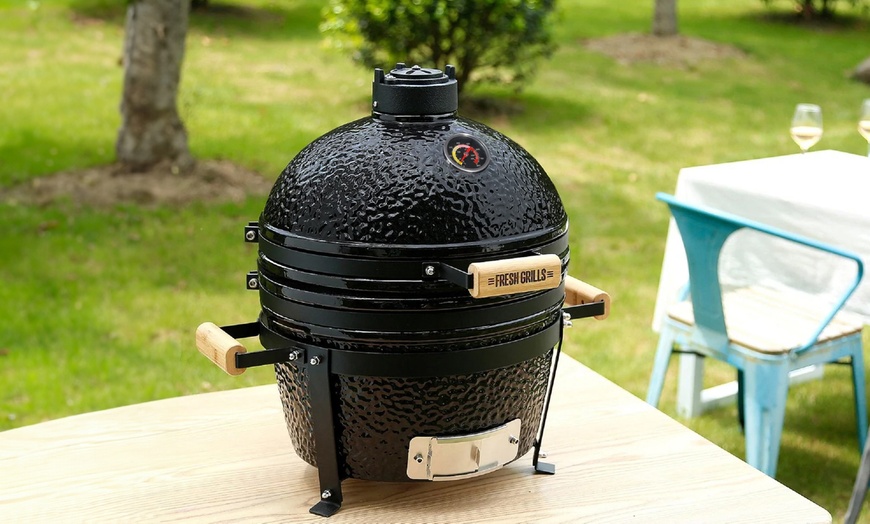 Image 1: 13" or 16" Kamado BBQ Grill