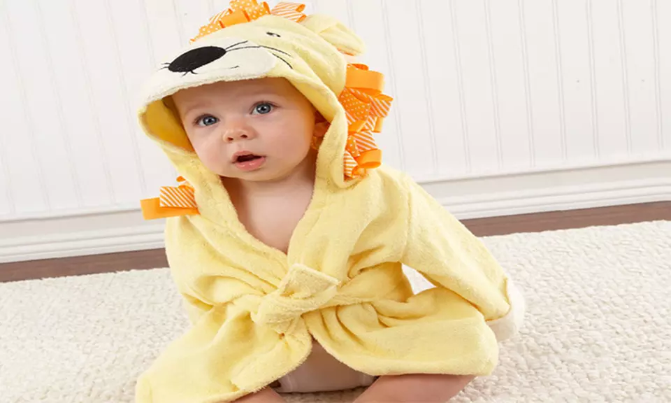 Trend Matters Animal Hooded Baby Bathrobes - Primary Image