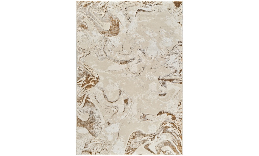 Image 25: Modern Abstract Emperor Contemporary Thick Rug