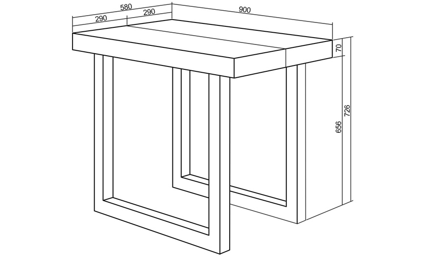 Image 38: Table console extensible avec pieds en bois massif