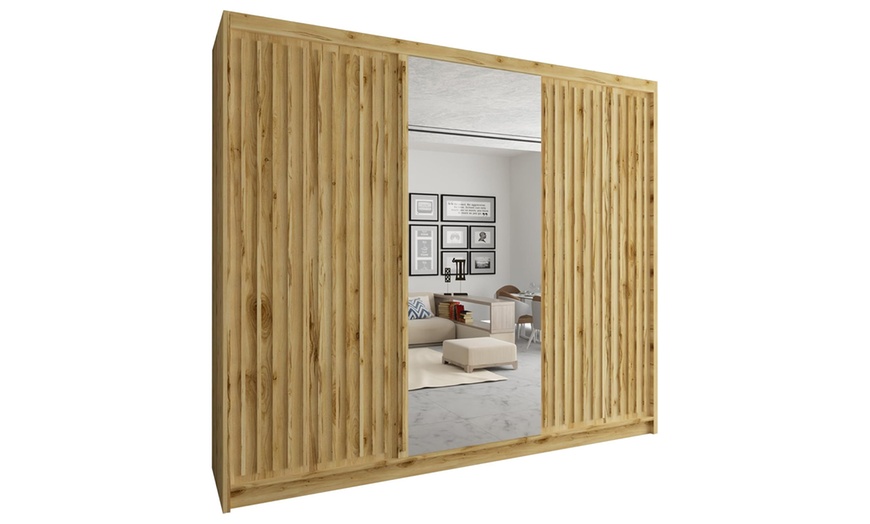 Image 8: Roni Sliding Mirror Door Wardrobe