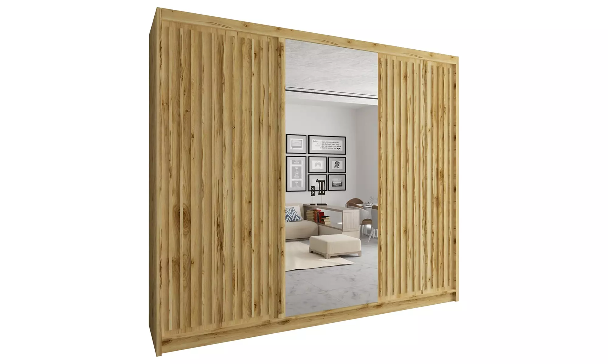 Roni Sliding Mirror Door Wardrobe