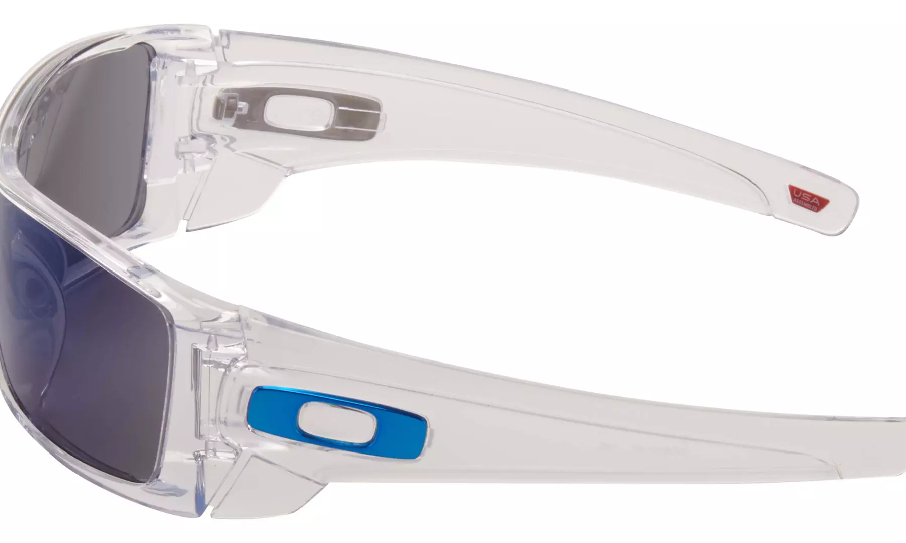 Oakley Batwolf Men's Sunglasses with Polished Clear Frame and Ice-Iridium Lens - Second Medium