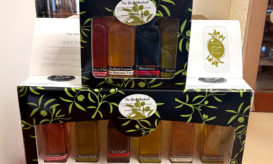 Image 1: Sampler Two, Four or Six-Pack (Olive Oil and Balsamic Vinegar)