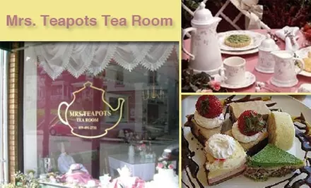$4 for Two Pots of Tea at Mrs. Teapots Tea Room ($9 Value) - Primary Image