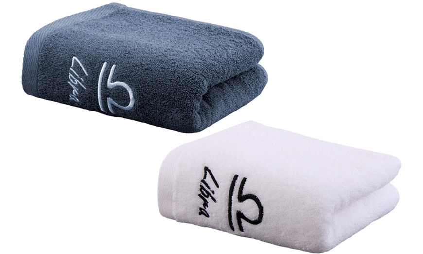 Image 34: One or Two Star Sign Embroidered Towels