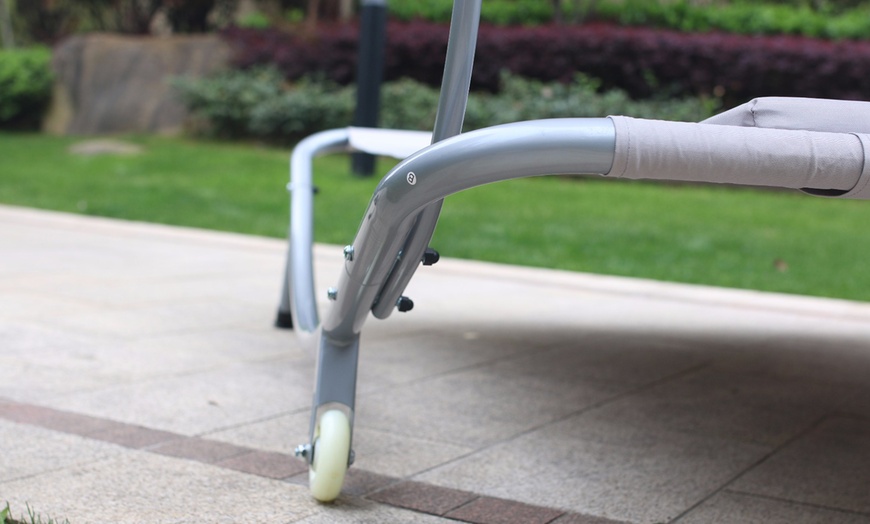 Image 12: Sun Lounger with Canopy