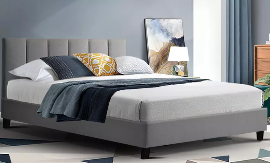 Image 31: Contemporary Plush Bed Frame