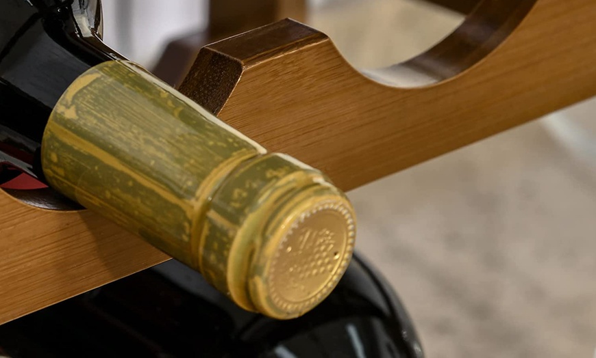 Image 5: HomCom Free-Standing Bamboo Wine Rack