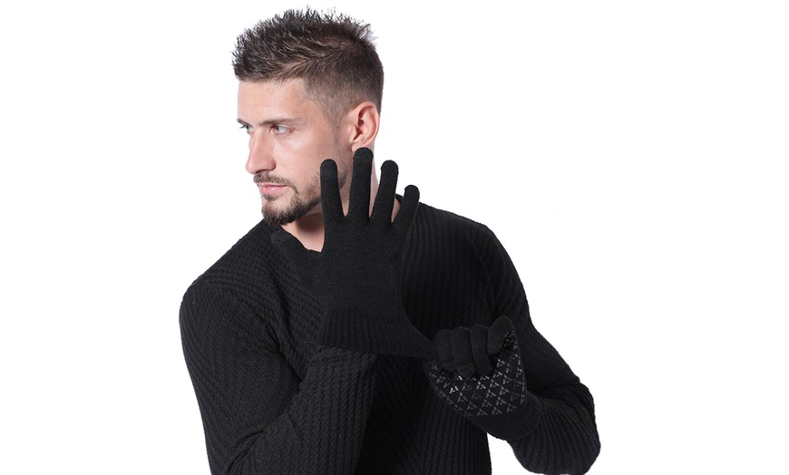 Image 4: 1x oder 2x Anti-Rutsch-Handschuhe mit Touchscreen-Funktion