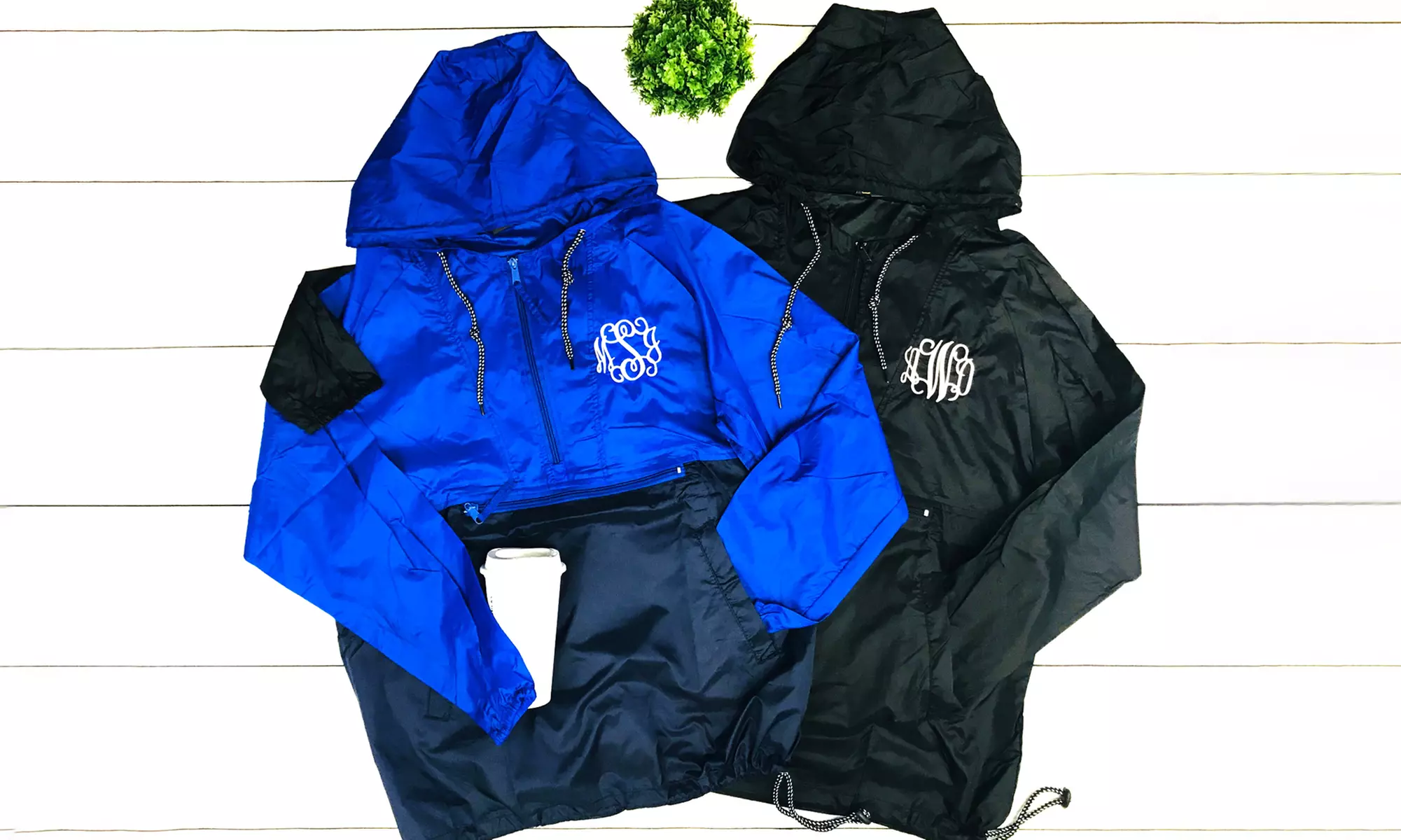 Monogram Hooded Rain Jackets (Up to 60% Off). Two Options Available. - Primary Image