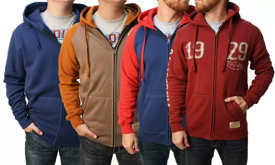 Von Dutch Men's Full-Zip Up Hooded Fleece Sweatshirt (S-3XL) - Primary Image