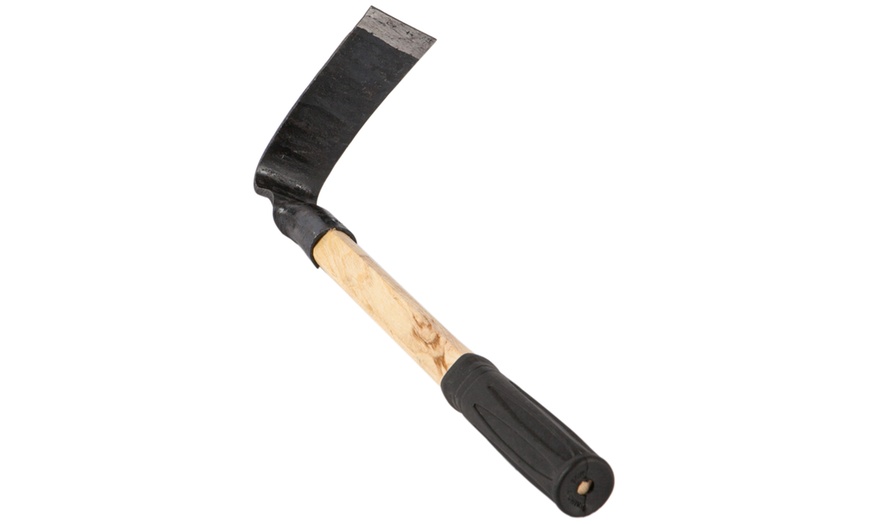 Image 3: Harbour Housewares Garden Digging Hoe with Rubber Grip Handle