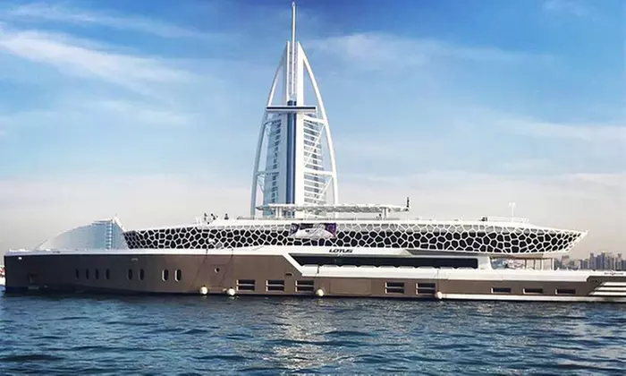 3-Hour Megayacht 5* Dinner + Free-Flowing Soft, House or Premium Drinks for Up to Four from Dutch Oriental Megayacht - Primary Image