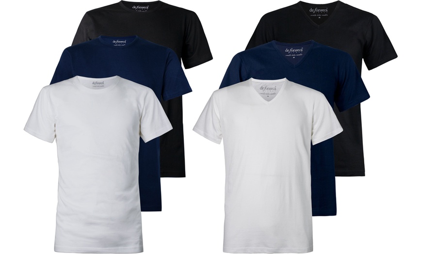 Image 1: Set da 3 o 6 T-shirt da uomo De Fonseca