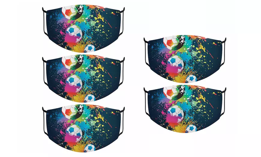 Image 12: Máscara facial de algodón estampada