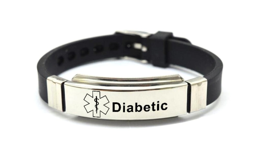 Image 2: Stainless Steel Medical ID Warning Bracelet