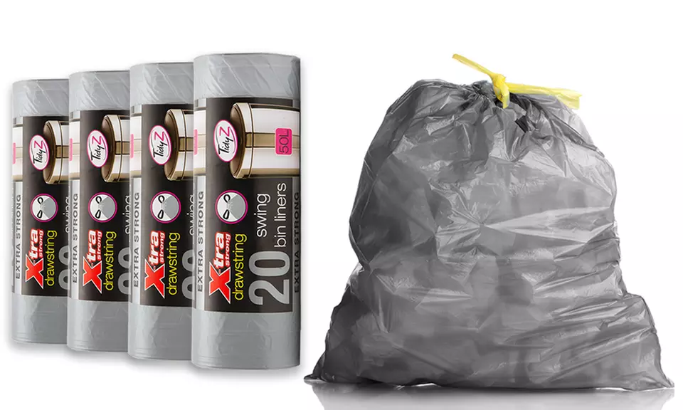 40 ou 80 sacs poubelles robustes 50L - Primary Image