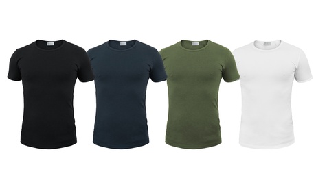 Set da 3 T-shirt elasticizzate da uomo Liabel disponibili in varie taglie e colori