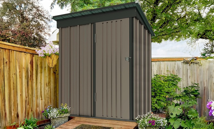 Image 5: 5ft x 3ft Metal Garden Shed - Organise Your Garden in Style