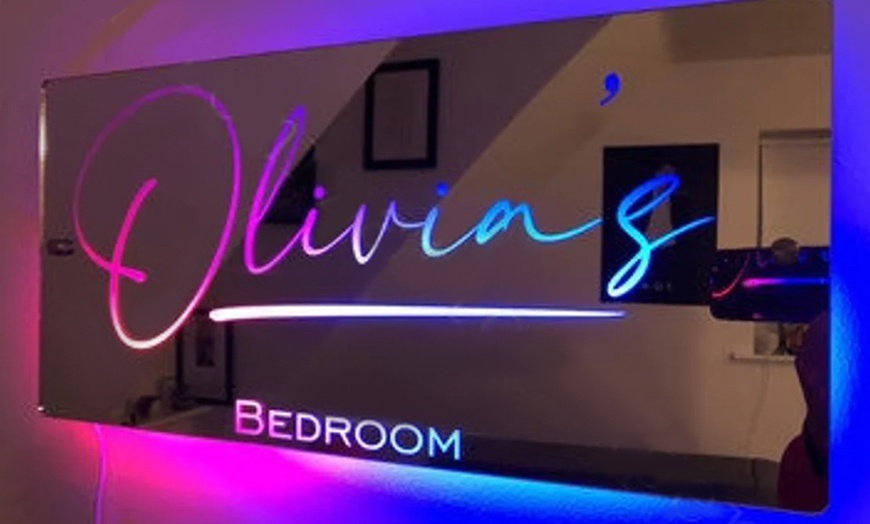 Image 8: Custom Mirror Sign from Justyling