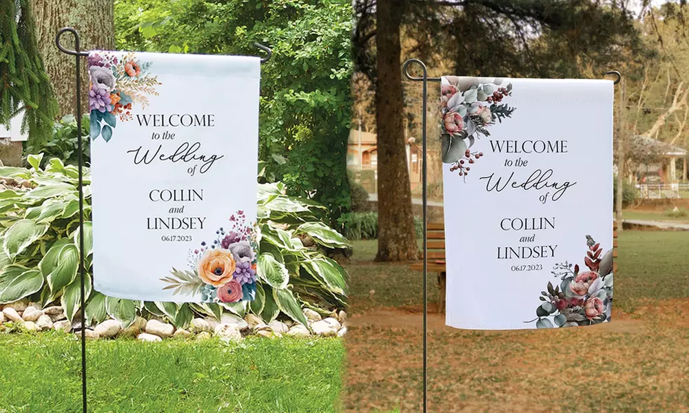 Wetterfeste Fahne mit personalisierbarer Oberfläche