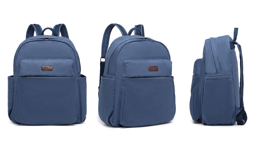 Image 5: Canvas Lightweight Casual Backpack