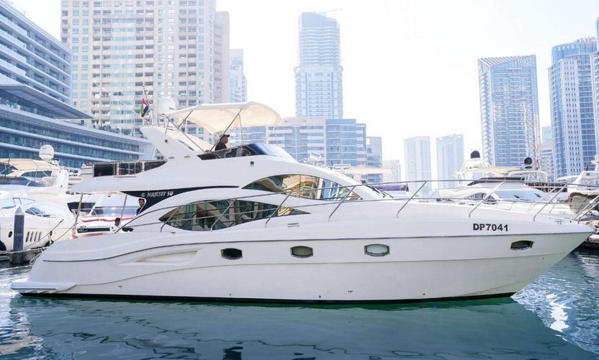 Image 3: Luxury 50 Ft Yacht Cruise for Up to 15 Guests in Dubai Marina