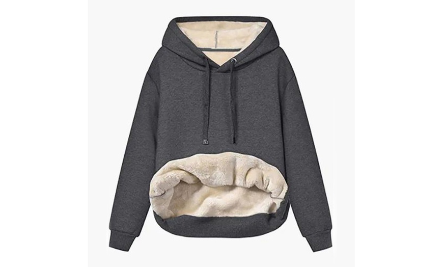 Image 5: Women's Fleece Hooded Thermal Sweatshirt 