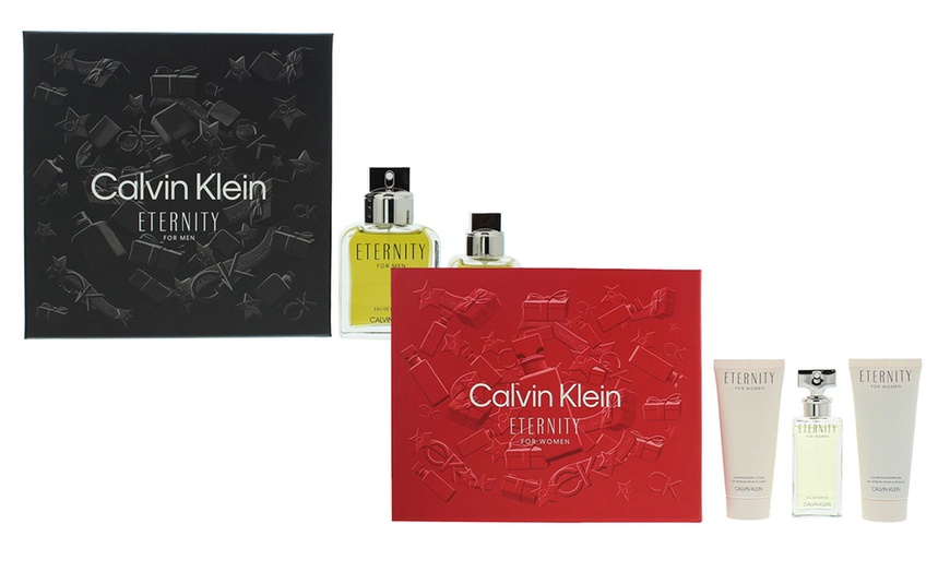 Image 1: Calvin Klein Eternity Gift Sets For Him and Her